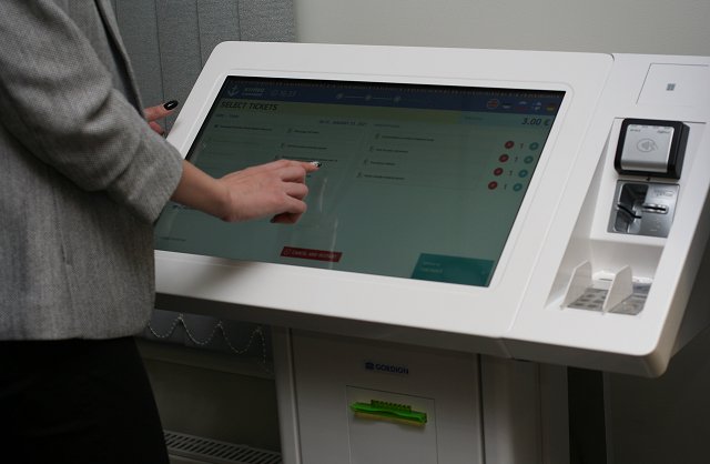 BORA booking console in operation at the terminal